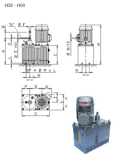 Motor med impeller